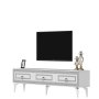 HANAH HOME TV polica Karya White Silver - slika 1