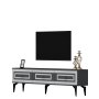 HANAH HOME TV polica Karya Anthracite Silver - slika 1