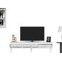 HANAH HOME TV polica Ipek White Silver - slika 5