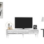 HANAH HOME TV polica Ipek White Silver - slika 1