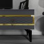 HANAH HOME TV polica Ipek Anthracite Gold - slika 4