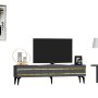 HANAH HOME TV polica Ipek Anthracite Gold - slika 5