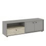 HANAH HOME TV polica Pao Grey Travertine - slika 1