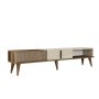 HANAH HOME TV polica Milan Walnut Travertine 1 - slika 1