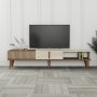 HANAH HOME TV polica Milan Walnut Travertine 1 - slika 2
