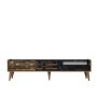 HANAH HOME TV polica Valensiya Walnut Black Marble - slika 1