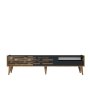 HANAH HOME TV polica Valensiya Walnut Anthracite - slika 1