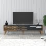 HANAH HOME TV polica Valensiya Walnut Anthracite - slika 2