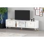 HANAH HOME TV polica Rudy v2 White Gold - slika 4