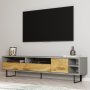 HANAH HOME TV polica Luga Grey Oak - slika 3