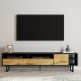 HANAH HOME TV polica Luga Black Oak - slika 1