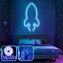 OPVIQ Zidna LED dekoracija Rocket Medium Blue - slika 1