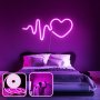 OPVIQ Zidna LED dekoracija Heart Medium Pink - slika 1