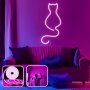 OPVIQ Zidna LED dekoracija Daisy the Cat Medium Pink - slika 1