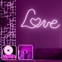 OPVIQ Zidna LED dekoracija Love in Love Large Pink - slika 1
