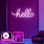 OPVIQ Zidna LED dekoracija Hello Large Pink - slika 1