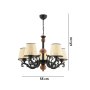 OPVIQ Luster Fiona Coral Wood Black White Cream - slika 4
