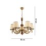 OPVIQ Luster Fiona Coral Wood Gold White Cream - slika 4