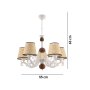 OPVIQ Luster Fiona Coral Wood White Cream - slika 4
