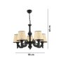 OPVIQ Luster Fiona Coral Chain Black Natural - slika 4
