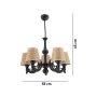 OPVIQ Luster Fiona Hazeran Chain Black Natural - slika 4