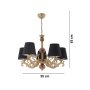 OPVIQ Luster Fiona Wood Black Gold Brown - slika 4