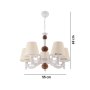 OPVIQ Luster Fiona Wood Cream White Brown - slika 4