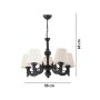 OPVIQ Luster Fiona Chain Black White - slika 4