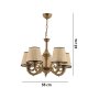 OPVIQ Luster Fiona Coral Black Gold Cream - slika 4