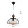OPVIQ Visilica Dorris Wood Black Natural - slika 4