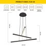 OPVIQ LED visilica L1243 Black - slika 4