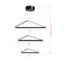 OPVIQ LED luster Trinity Triangle Set Black Body White Light - slika 5
