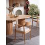 HANAH HOME Trpezarijski sto i stolice Napoli Natural - slika 3