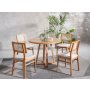 HANAH HOME Trpezarijski sto i stolice Puffy Natural - slika 3