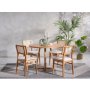 HANAH HOME Trpezarijski sto i stolice Puffy Natural - slika 1