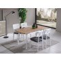 HANAH HOME Trpezarijski sto i stolice Milla White Natural - slika 3