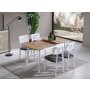 HANAH HOME Trpezarijski sto i stolice Milla White Natural - slika 4