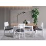 HANAH HOME Trpezarijski sto i stolice Milla White Natural - slika 5