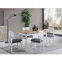 HANAH HOME Trpezarijski sto i stolice Milla White Natural - slika 1