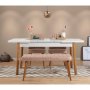 HANAH HOME Trpezarijski sto Santiago Masa Atlantic White - slika 5