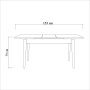HANAH HOME Trpezarijski sto Santiago Masa White - slika 5