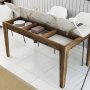 HANAH HOME Trpezarijski sto Milan 515 Walnut White - slika 4