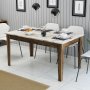 HANAH HOME Trpezarijski sto Milan 515 Walnut White - slika 1