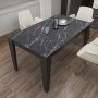 HANAH HOME Trpezarijski sto Bud Black Marble - slika 1