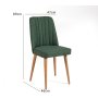 HANAH HOME Trpezarijska stolica Vina Sandalye Green Atlantic - slika 5