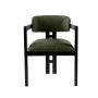 HANAH HOME Trpezarijska stolica Mistral Black Dark Green - slika 3