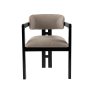 HANAH HOME Trpezarijska stolica Mistral Black Light Grey - slika 3