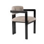 HANAH HOME Trpezarijska stolica Mistral Black Light Grey - slika 4
