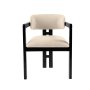 HANAH HOME Trpezarijska stolica Mistral Black Off White - slika 3