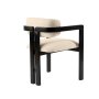 HANAH HOME Trpezarijska stolica Mistral Black Off White - slika 5